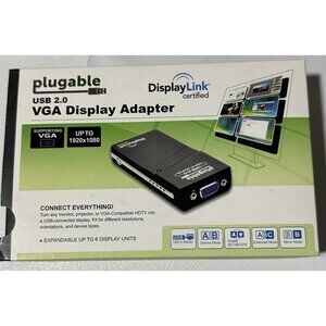Plugable USB 2.0 VGA Display Adapter In Box